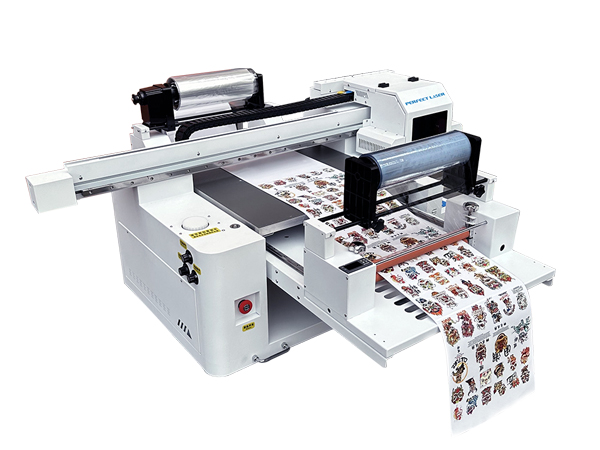 3 Nozzles Small Crystal Label Roll to Roll UV Flated Integrated Printing Machine-PE-UV6060