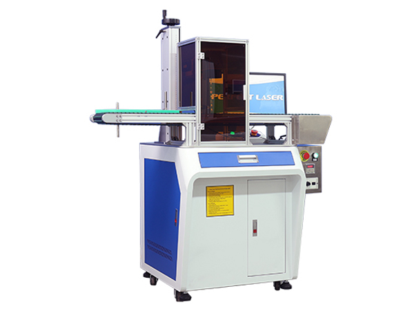 20W 30W 50W Floor-standing Pen Conveyor Belt Laser Marking Machine With Enclosed Cover For Metal-PEDB-460 Pro